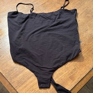SKIMS Black Bodysuit with Adjustable Straps